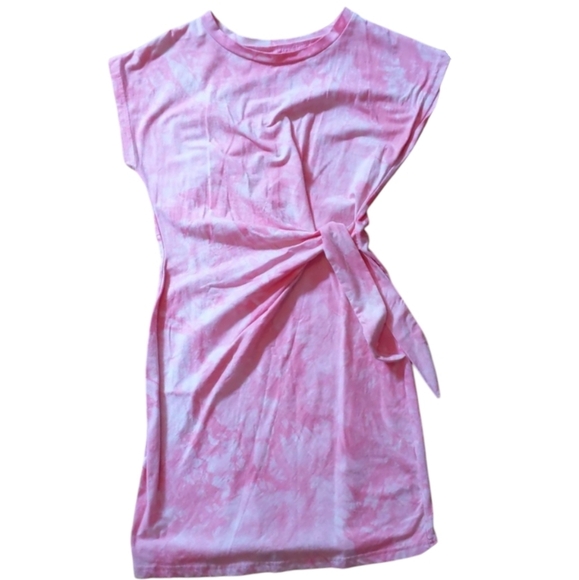 LaSuiveur Dresses & Skirts - Tie Dye Adjustable Mini Dress, Cinched Waist, S, Cap Sleeves, Stretchy, Bodycon